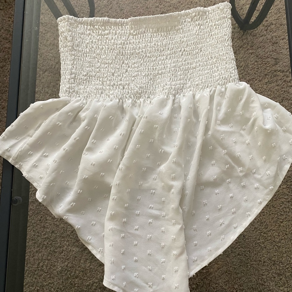 White Sleeveless Top with Flowy Asymmetrical Design